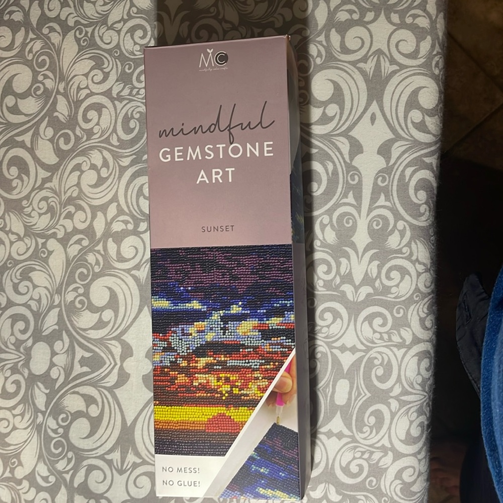 Mindful gemstone art kit no mess no glue